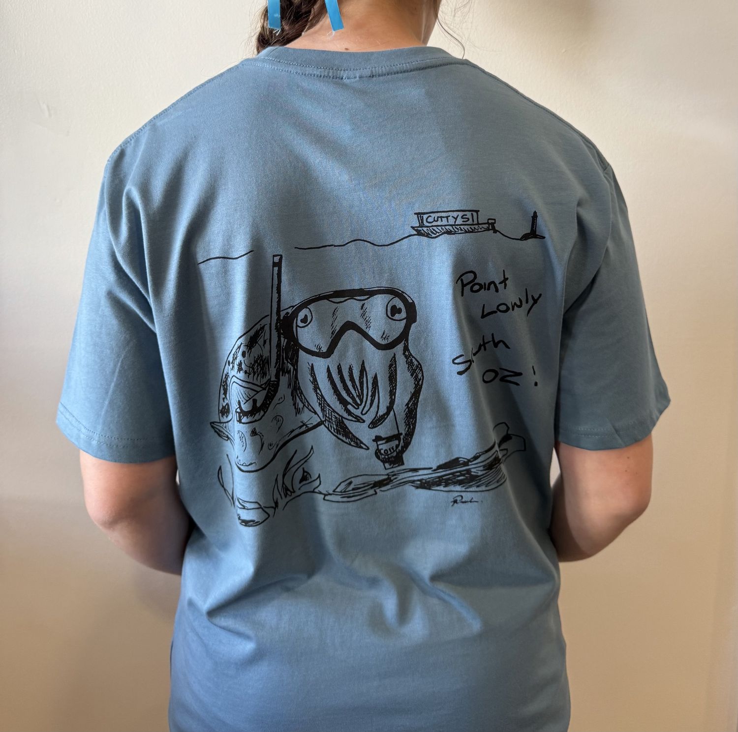 Cuttys tee, Colour: Darker Blue, Size: XL