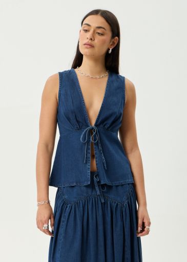 Palmer - Sleeveless Top - Ink, Size: XS