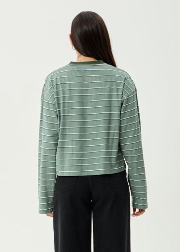 Altitude - Recycled Long Sleeve Tee - Pine Stripe