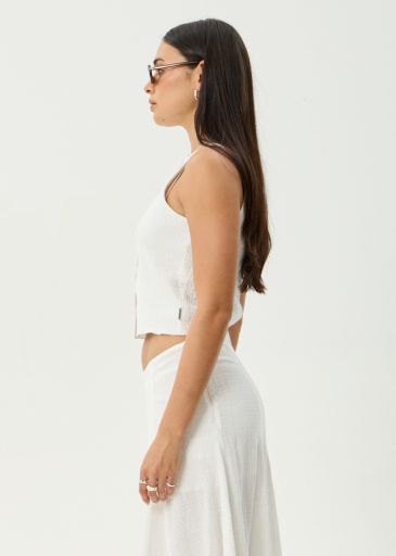 Lana - Hemp Seersucker Top - Off White