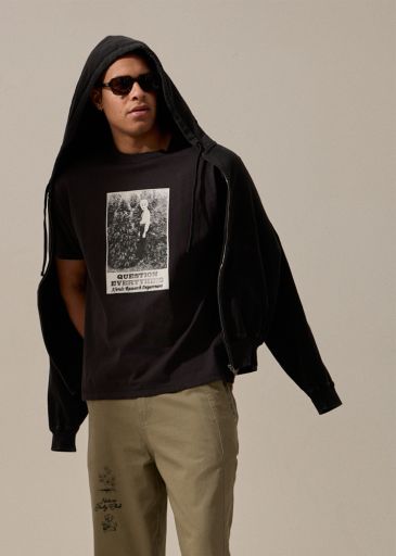 Research - Recycled Heavyweight Boxy Tee - Stone Black, Size: XS