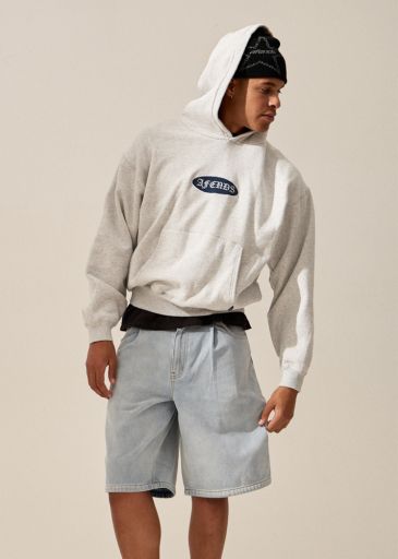 Supply - Recycled Pull On Hood - Grey Marle, Size: XS