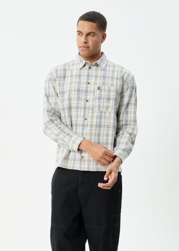 Shelter - Recycled Flannel Long Sleeve Shirt - White Check
