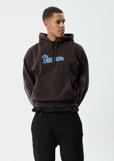 Labyrinth - Recycled Boxy Pull On Hood - Washed Coffee