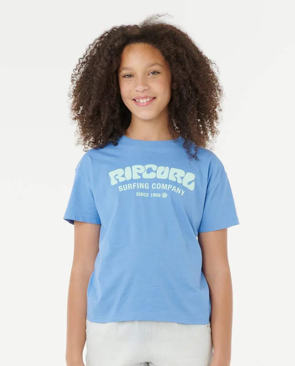 Surf Puff Relaxed Tee - Girl, Colour: Blue, Size: 8