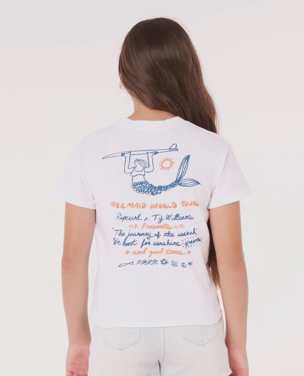 Shore Break Relaxed Tee - Girl, Size: 8