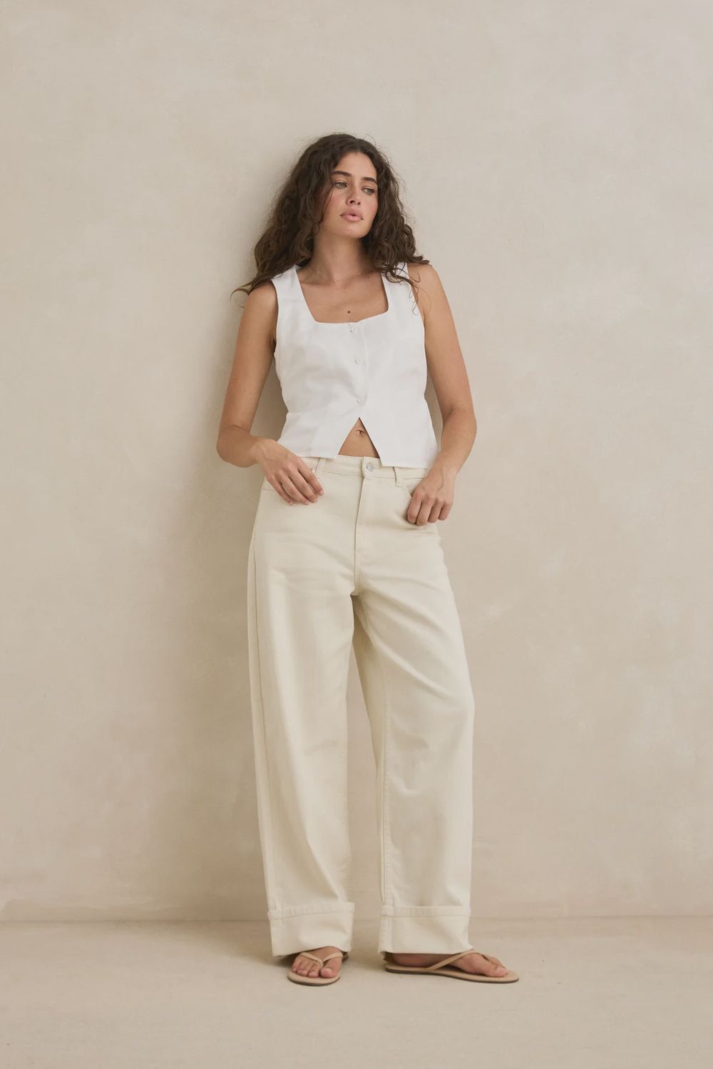 JASPER TURNBACK PANT, Colour: WHT.228, Size: 14
