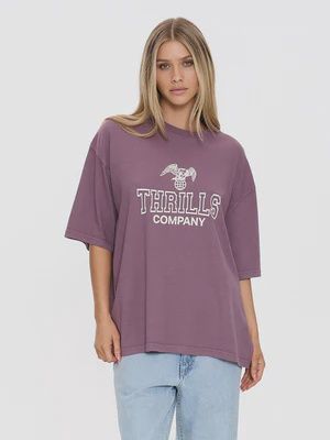 Break Point Oversized Tee - Vintage Mauve, Size: 12