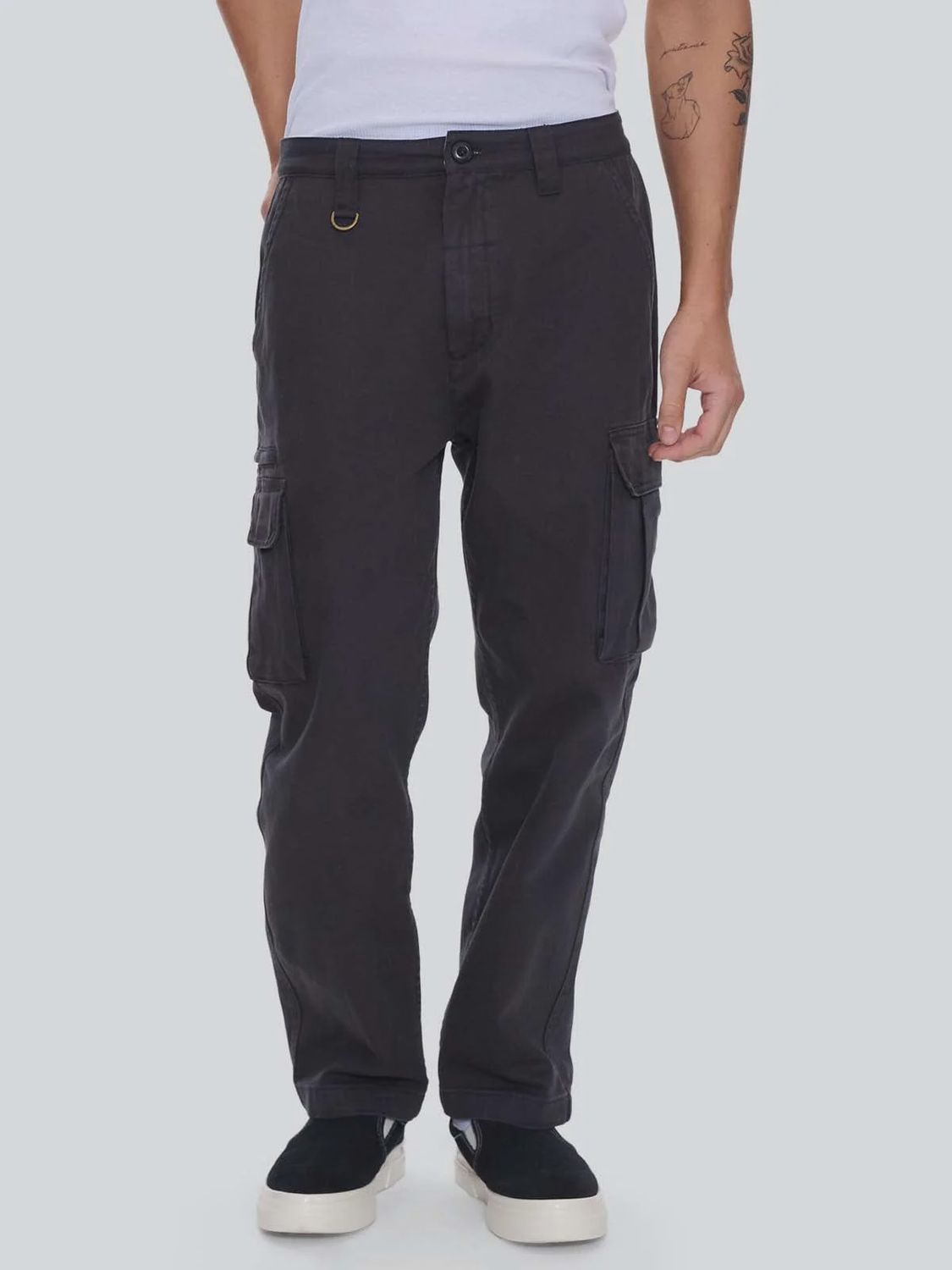 Slacker Union Relaxed Cargo Pant - Dark Charcoal, Size: 28