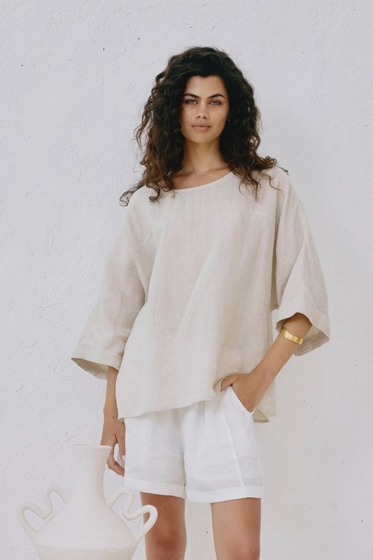 Studio Relaxed Top ONE SIZE - TUSK
