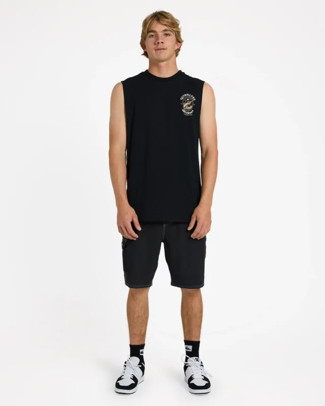 Hard Line Muscle Top-BLACK
