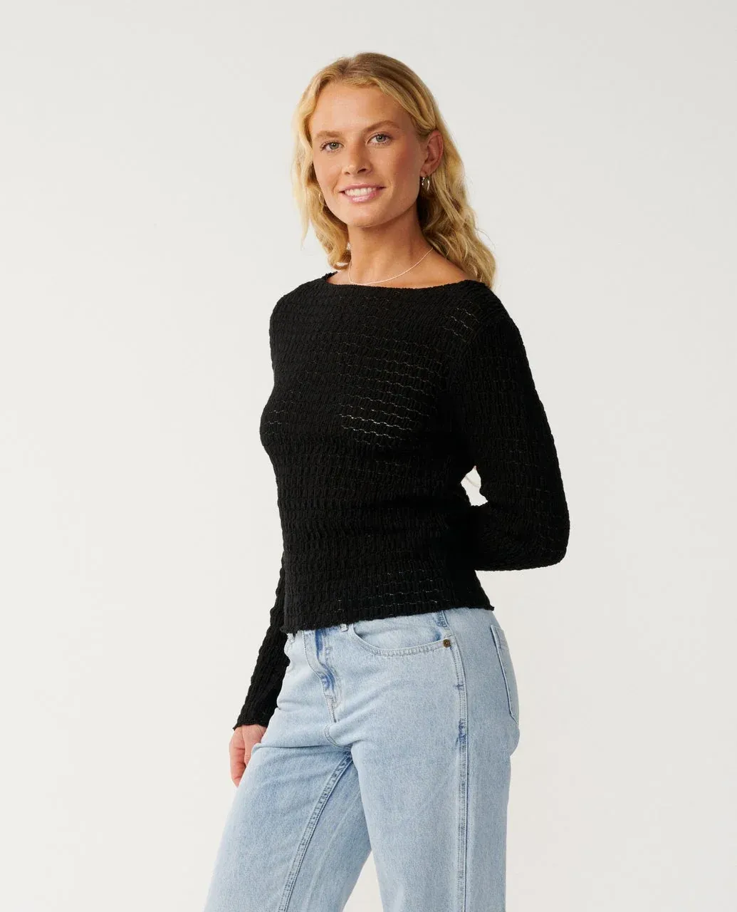 BOSSA NOVA TEXTURED L/S TEE, Size: XS