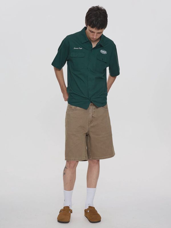 Department Short Sleeve Workshirt - Hunter Green