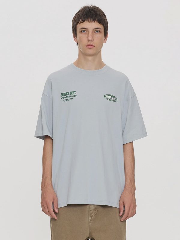 Department Oversize Cropped Tee - Lunar Grey