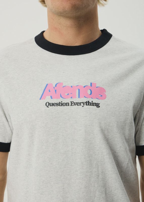 Perception - Heavyweight Oversized Ringer Tee - Grey Marle