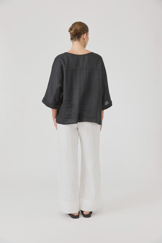 Studio Relaxed Top ONE SIZE - EBONY