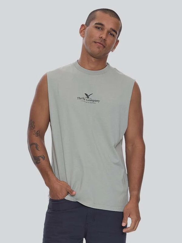 A Haven For The Restless Merch Fit Muscle Tee - Dirty Sage