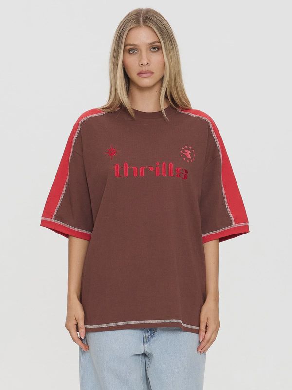 Hot Shot Panelled Oversized Tee - Acorn