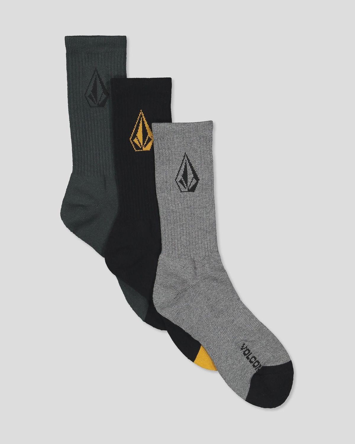 Full stone sock 3pk Multi