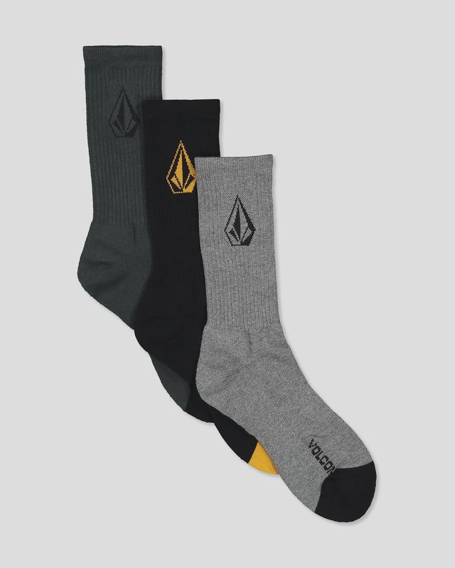 Full stone sock 3pk Multi