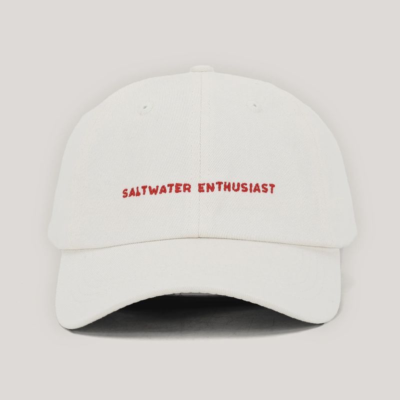 Saltwater Enthusiast Lid | Cotton Dad Cap in Cream