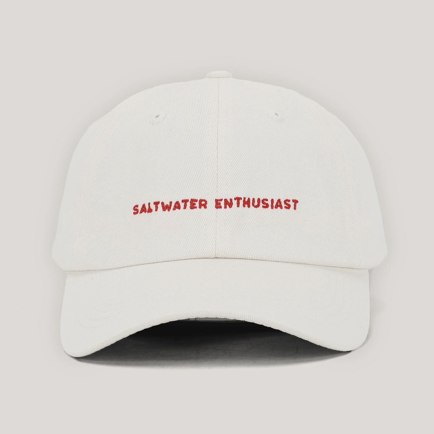 Saltwater Enthusiast Lid | Cotton Dad Cap in Cream, Size: One Size