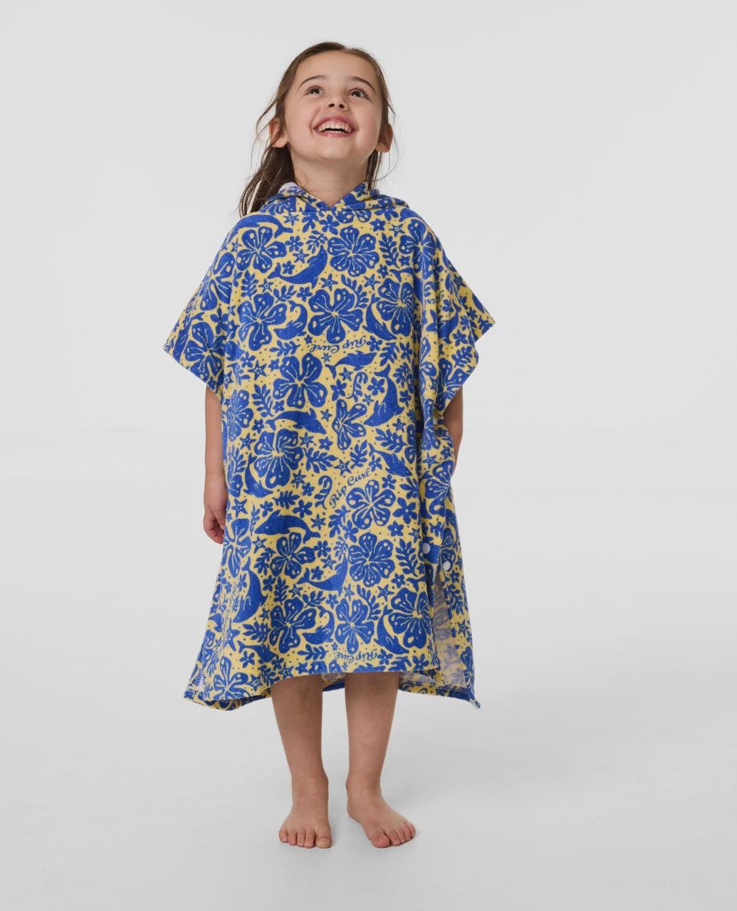 MIXED SNAP HOODED TOWEL-GIRL, Colour: Yellow, Size: 1SZ