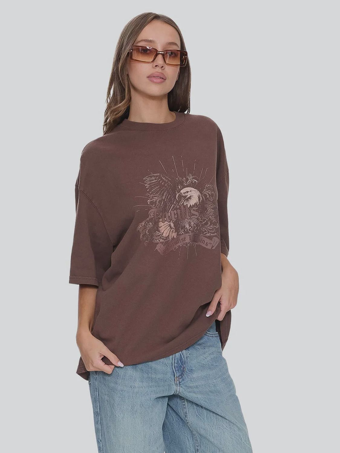 Ruined Paradise Oversized Tee - Cocoa