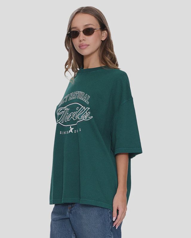 Standard Issue Waffle Oversized Tee - Varsity Green