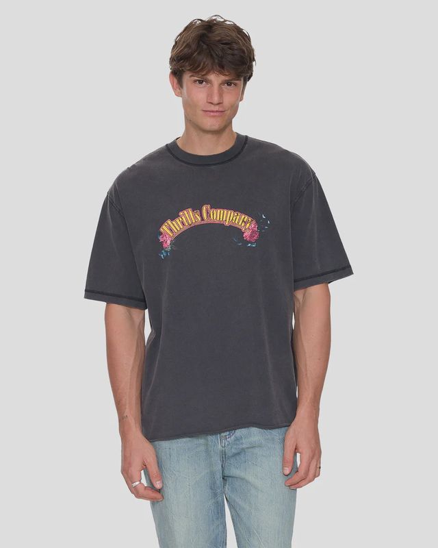 Fury Box Fit Oversize Cropped Tee - Temple Grey