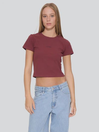 Minimal Thrills Mini Tee - New Maroon