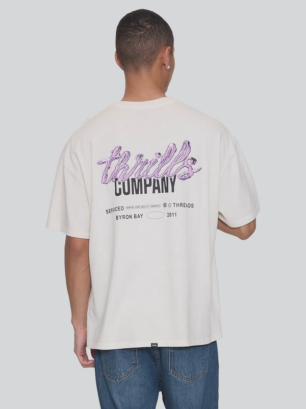 Fluid Thrills Box Fit Oversize Tee - Heritage White