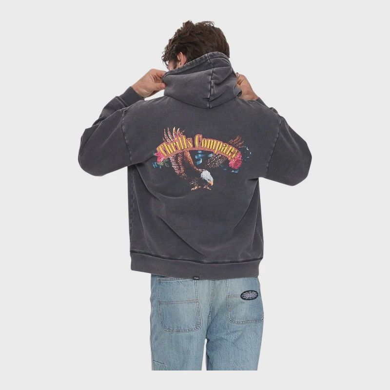 Fury Slouch Pull On Cropped Hood - Temple Grey