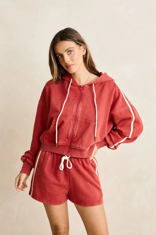 SUN WASH TERRY FULL ZIP HOODIE