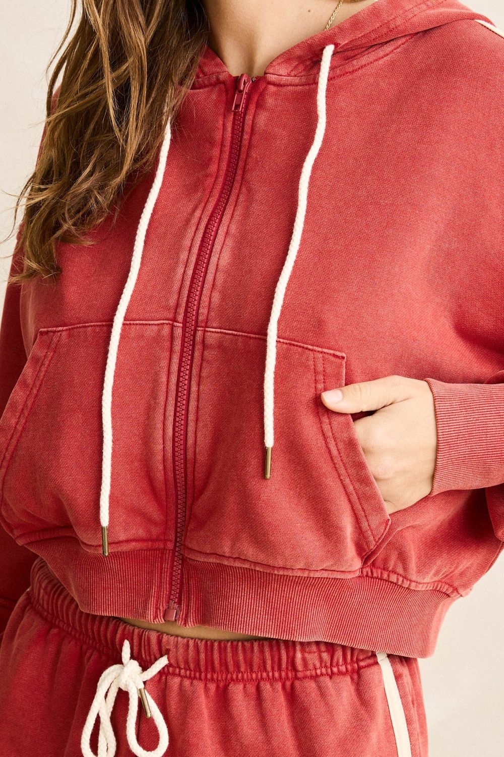 SUN WASH TERRY FULL ZIP HOODIE