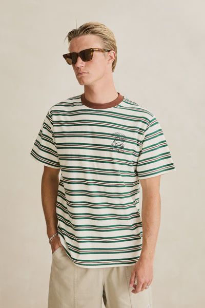 PEACE SUN VINTAGE STRIPE SS T-SHIRT