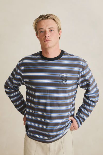 PEACE SUN VINTAGE STRIPE LS T-SHIRT