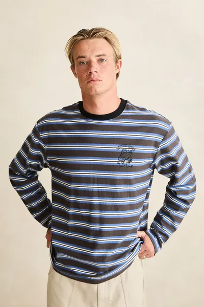PEACE SUN VINTAGE STRIPE LS T-SHIRT, Size: XS