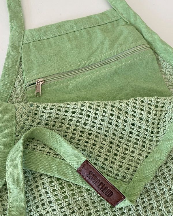 Net Market Bags, Colour: Sage