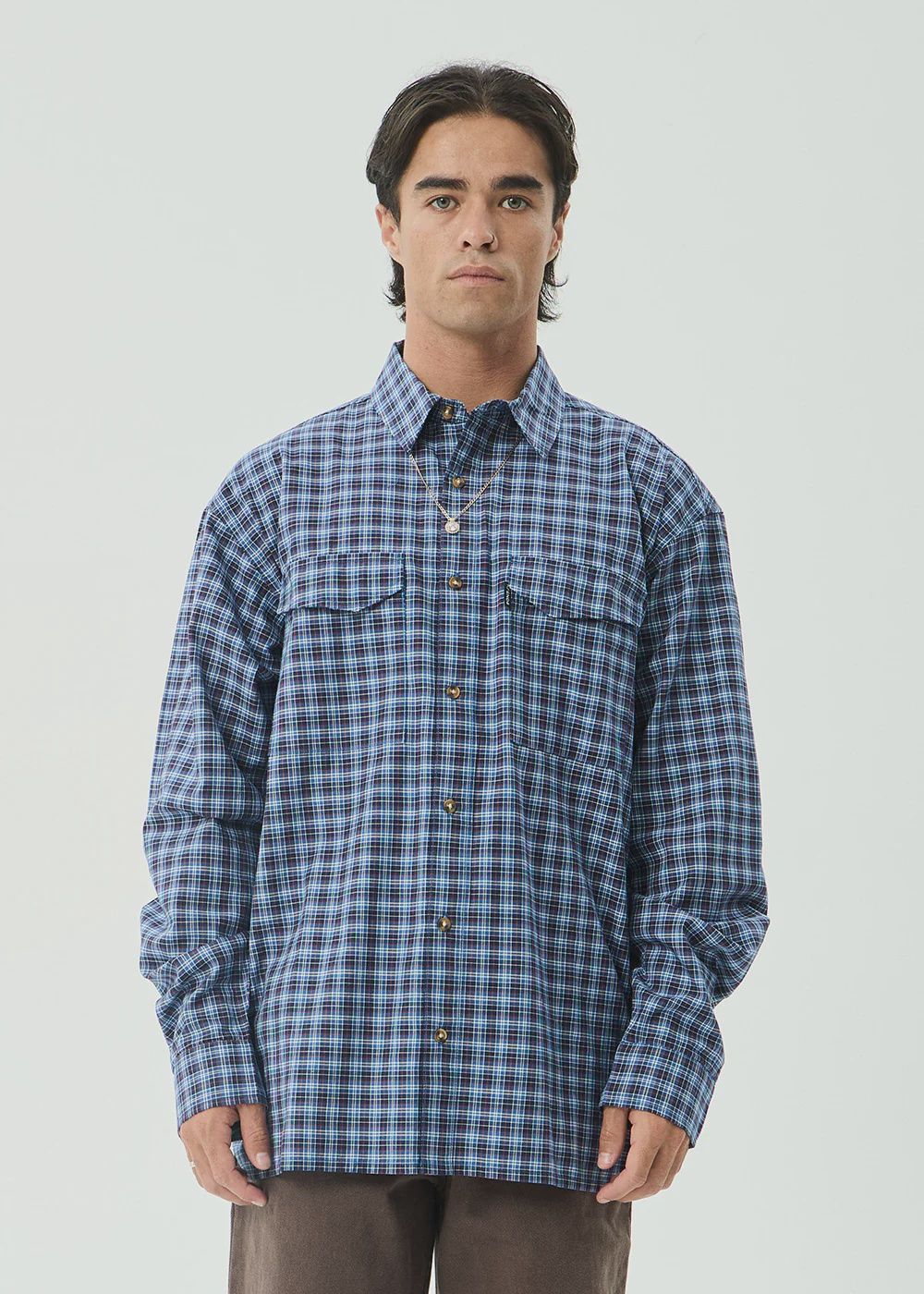 Mountains- Oversized Long Sleeve Shirt, Size: XS