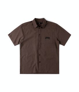 VIVIAN CHECK SS SHIRT - Brown