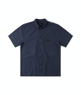 VIVIAN CHECK SS SHIRT - Navy