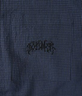 VIVIAN CHECK SS SHIRT - Navy