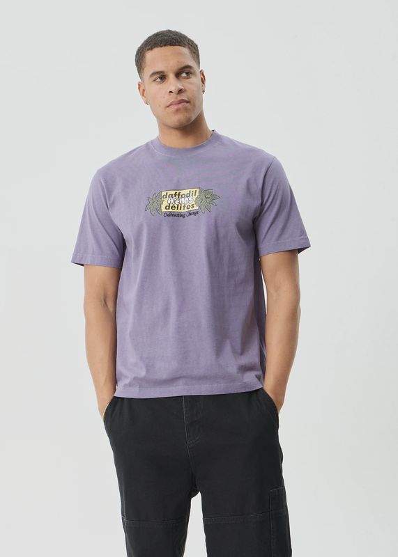 Delites Heavyweight Retro Tee - Vintage Aubergine
