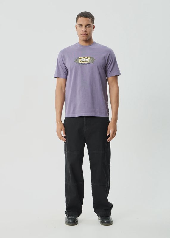 Delites Heavyweight Retro Tee - Vintage Aubergine
