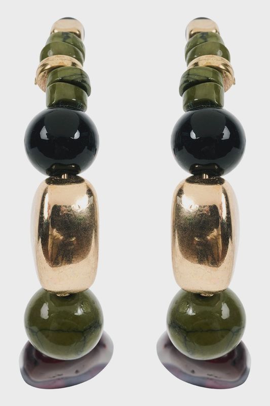 Oman Beaded Earring - Pampas