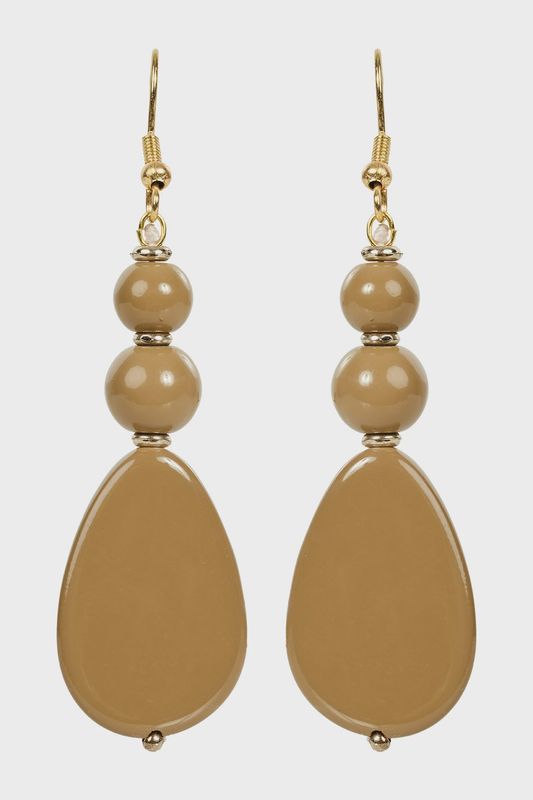 Oman Beaded Earring - Camel