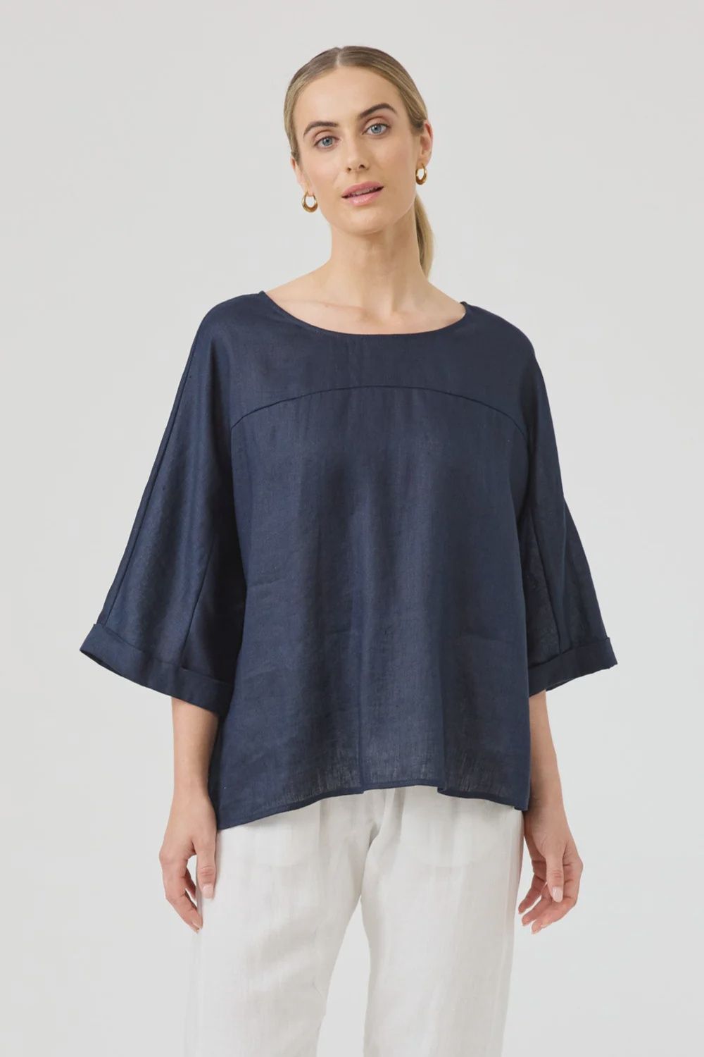 Studio Relaxed Top - Navy