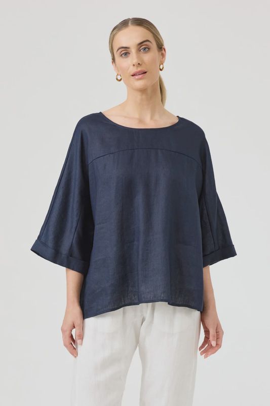 Studio Relaxed Top - Navy