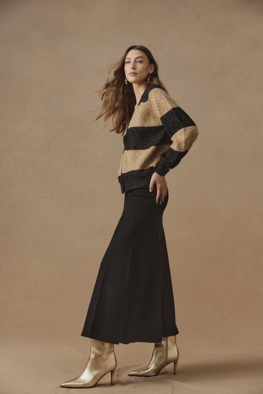 ZALA KNIT SKIRT - BLACK